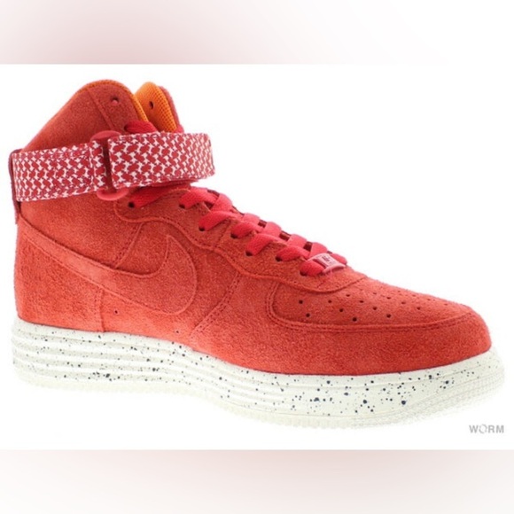 Nike Air Lunar Force 1 Hi SP Undefeated Shoe | Color: University Red | PRELOVED! - Picture 6 of 13